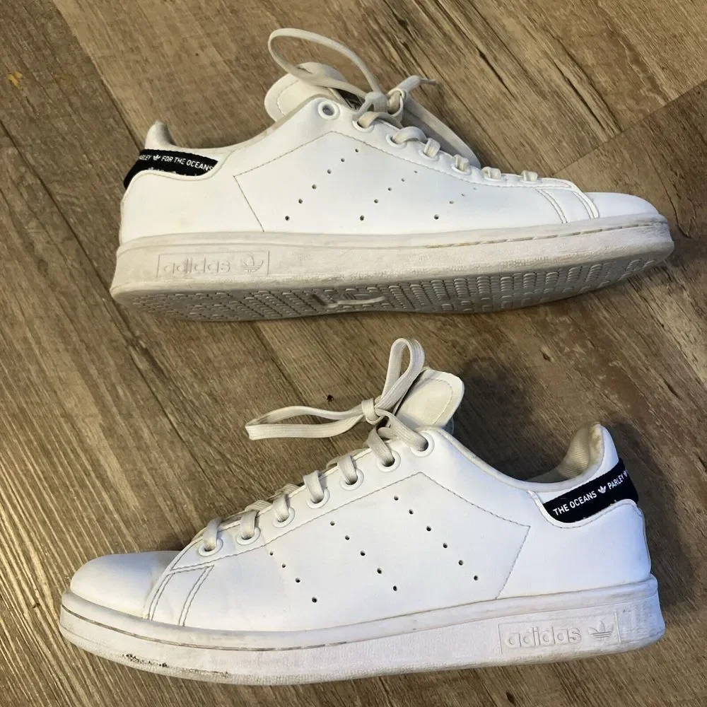 Adidas Stan Smith Parley Mens White Black Sustainable Sneakers‎ GV7614